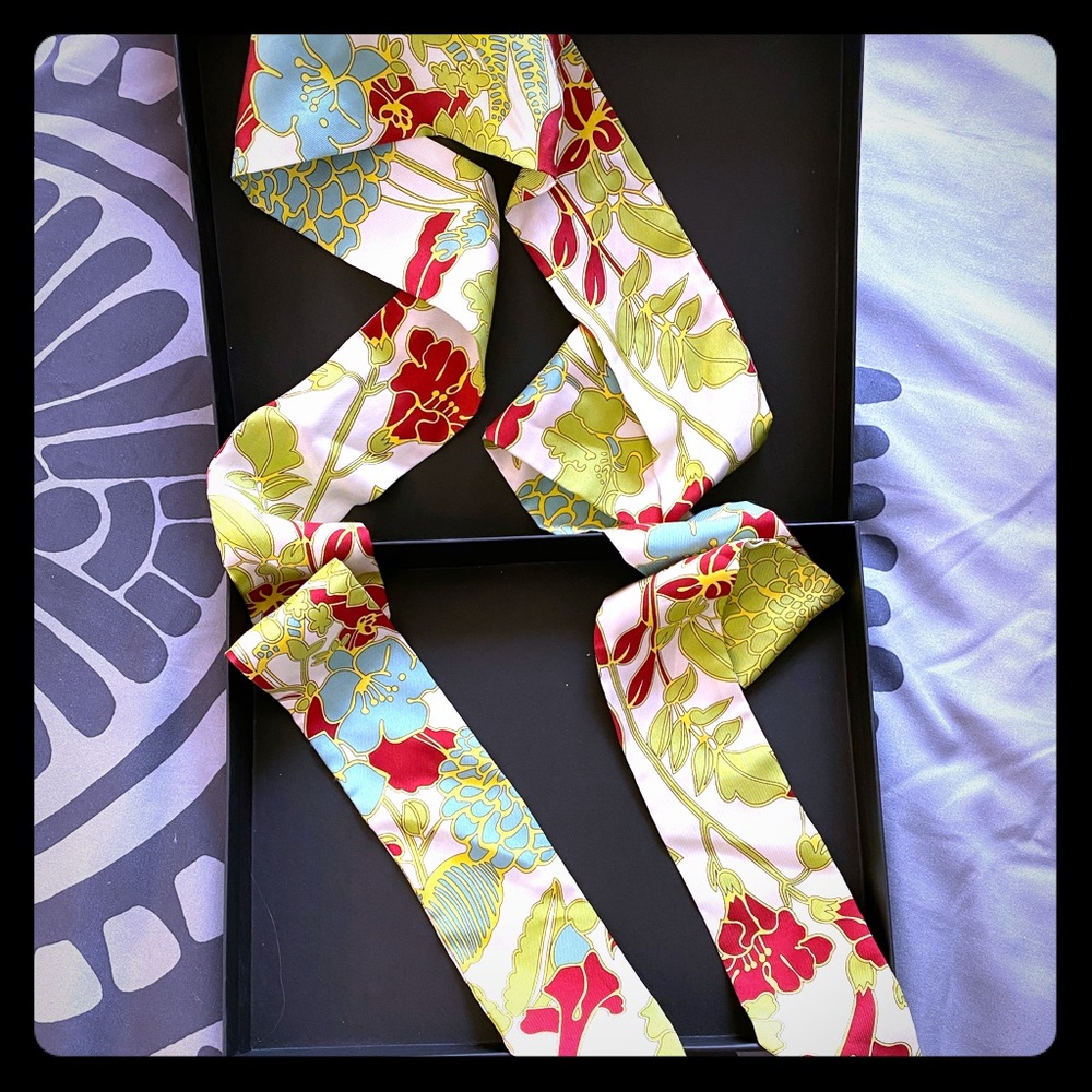 Burberry Vintage Silk Belt/ Scarf/ Hair